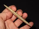 4 1/16” x 1 3/8” Paleo Fluted Clovis, Burlington Chert, Illinois, Ex. Charles Shewey, Jim Image - 2