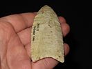 4 1/16” x 1 3/8” Paleo Fluted Clovis, Burlington Chert, Illinois, Ex. Charles Shewey, Jim Image - 4