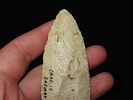 4 1/16” x 1 3/8” Paleo Fluted Clovis, Burlington Chert, Illinois, Ex. Charles Shewey, Jim Image - 5