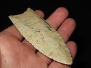 4 1/16” x 1 3/8” Paleo Fluted Clovis, Burlington Chert, Illinois, Ex. Charles Shewey, Jim Image - 10