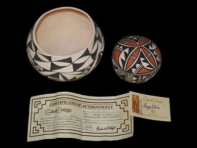 Lot of 2 Southwest Pots, One Signed on Bottom
