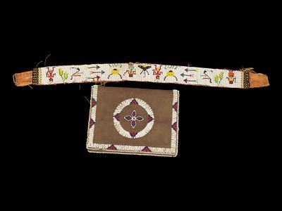 Lot of 2 Native American Beaded Pieces
