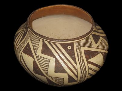 5” x 7” Acoma Pueblo Polychrome Olla, Circa 1920s