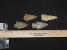Grouping of 4 Arrowheads, Archaic and Woodland Pts., OhioImage - 1