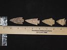 Grouping of 4 Arrowheads, Apple Creek Pts., Clark Co., IllinoisImage - 5
