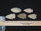 Grouping of 5 Arrowheads, Woodland or Archaic Pts., Central IllinoisImage - 1