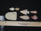 Grouping of 7 Arrowheads, Woodland Points, Midwest StatesImage - 1