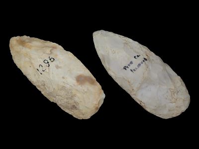 3 3/4” x 1 1/2” Grouping of 2 Adze from Pike Co., Illinois