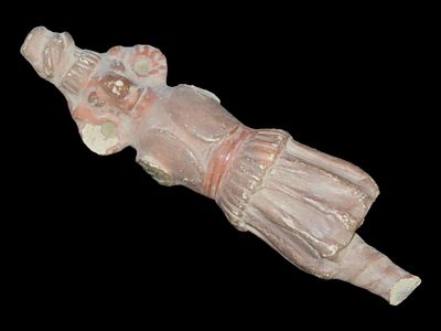 7 5/8” x 1 3/4” Pre-Columbian Pottery Figure, Chupicuaro Culture, Western Mexico, 500 BC - 300 AD