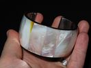 2 5/8" x 2 1/4" Abalone Shell Vintage Cuff Bracelet from Old Southwestern Trading PostImage - 1
