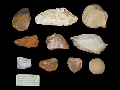 Lot of Blades and Levallois Flake, Found in 1958 in the Four Corners Area, NE Arizona, Ex. J. 