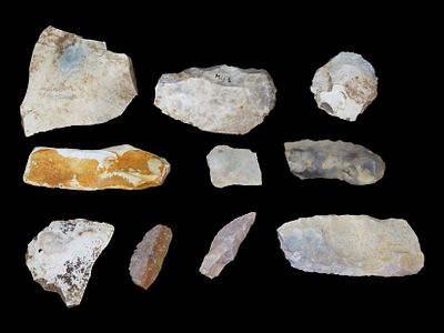 Upper Paleolithic Scrapers, Gravettian, Upper Perigordian, 30,000-20,000 BC, Southwest France 
