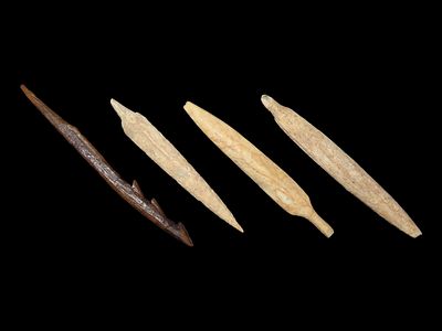 Bone Arrow Points, Mesopotamia, Circa 3000-2000 BC, Found in Modern-Day Iraq, Info Card Included