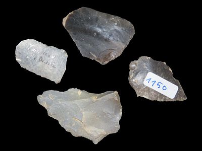 Neolithic Flint Tool or Scraper from Europe, Ex. Dewey, Info Card Included