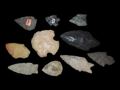 Lot of All Types of North American Points, Info Cards Included, Midwest Points