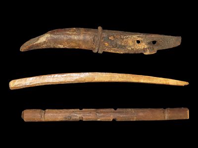 Lot of 3 Alaskan Artifacts, Longest 11 3/4”, Found in the Bering Strait