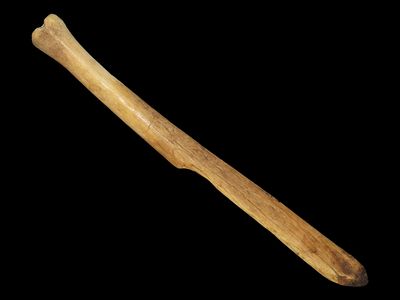 8 5/8” Eskimo Bone Flensing Knife, Bering Sea, Alaska