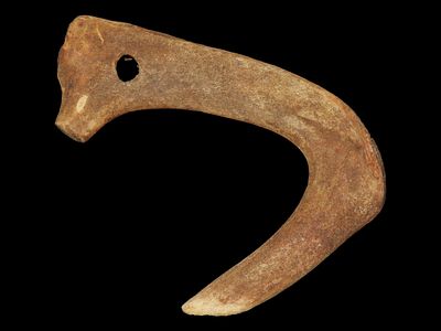 6” Large Bone Hook from Bering Sea, Alaska