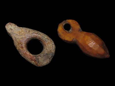 Eskimo Neck Ornament, Diomede Island and Broken Connector, Bering Sea, Alaska