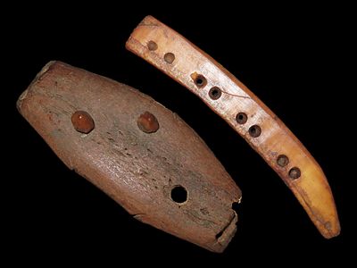 Eskimo Toy Sled Runner, Diomede Island and Ice Creeper with Pegs, Bering Sea, Alaska, Ex. J. 