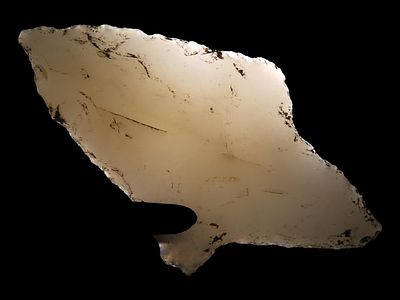 2 5/16" Gary, Novaculite, Tupelo, Arkansas, Found by John Middlebrook
