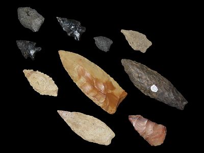 Lot of 10 Miscellaneous Arrowheads, New Mexico
