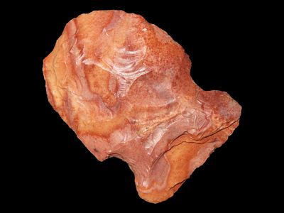 1 1/2" Robinson Blunt, Colorful Heat-Treated Chert, St. Francis Co., Missouri