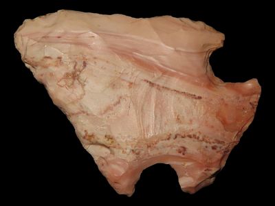 1 7/8" Snyder Point, Heat-Treated Pink Chert, St. Francis Co., Missouri