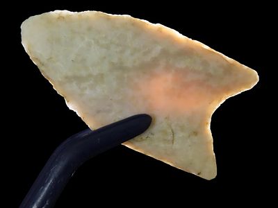 2" Clovis Point, Perino COA, Burlington Chert, Tips Re-Chipped 4 mm, Grundy Co., Illinois