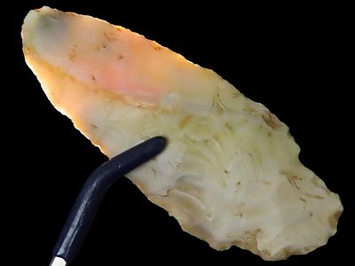 3 1/2" Adena, Heat-Treated Burlington Chert, St. Francis Co., Missouri