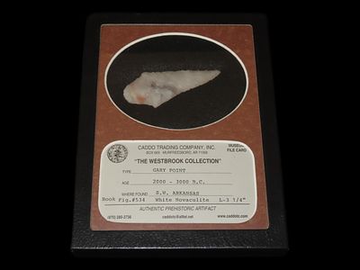 3 1/4" Gary Point, White Novaculite with Red and Black Inclusions, The Westbrook Collection 