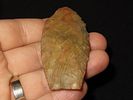 2 15/16" Clovis, Tony Putty COA, Buffalo River Chert with Brown and Red Linear Stripes, Buffalo Image - 3