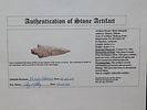 4 1/4" Dickson Point, Motley COA, Burlington Chert, Cooper Co., Missouri, Ex. Herbert MangoldImage - 7