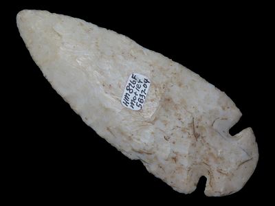 4" Dovetail Point, Motley COA, Burlington Chert, Pike Co., Missouri, Ex. Tracy Allen, Ex. 