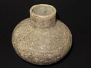 6 1/2" x 7" Pottery with Half Engraved Lines, New Madrid Co., MissouriImage - 1