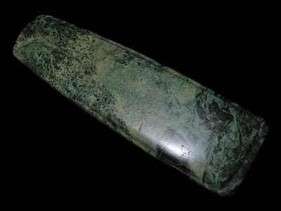 6 7/8" Pre-Columbian Effigy Jade Celt, Motagua River Valley
