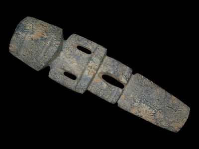 9" Pre-Columbian Mezcala Stone Axe God, Guerrero, 700 BC - 300 AD