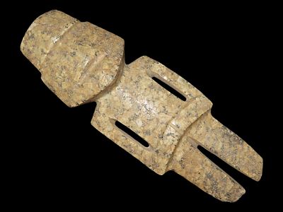 8" Pre-Columbian Mezcala Stone Axe God, Guerrero, 700 BC - 300 AD