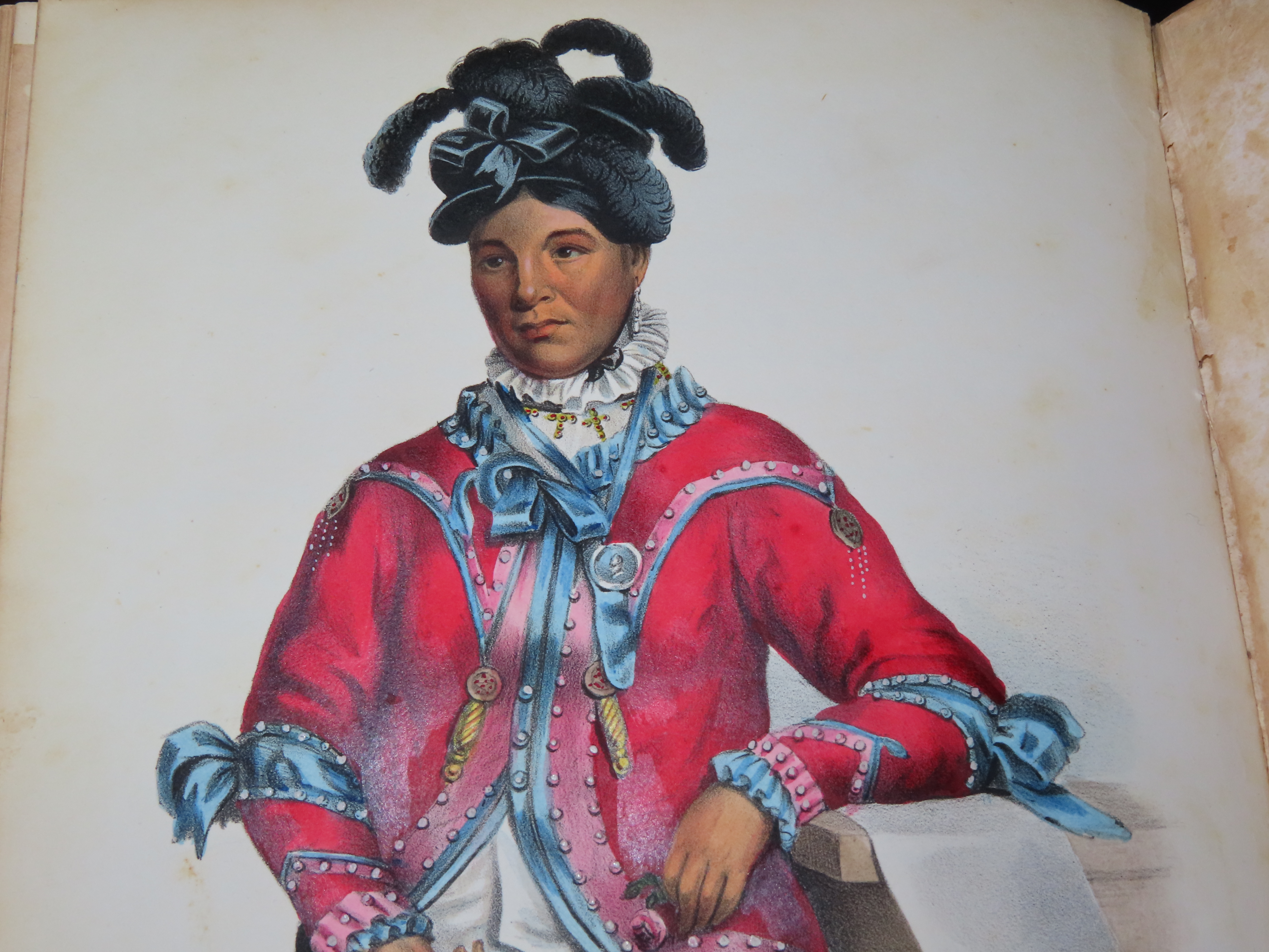 McKenney & Hall’s Indian Tribes of North America, 1st Octavo Edition (1848–1850). Complete 3-Volume Set Featuring Hand-Colored Lithographic