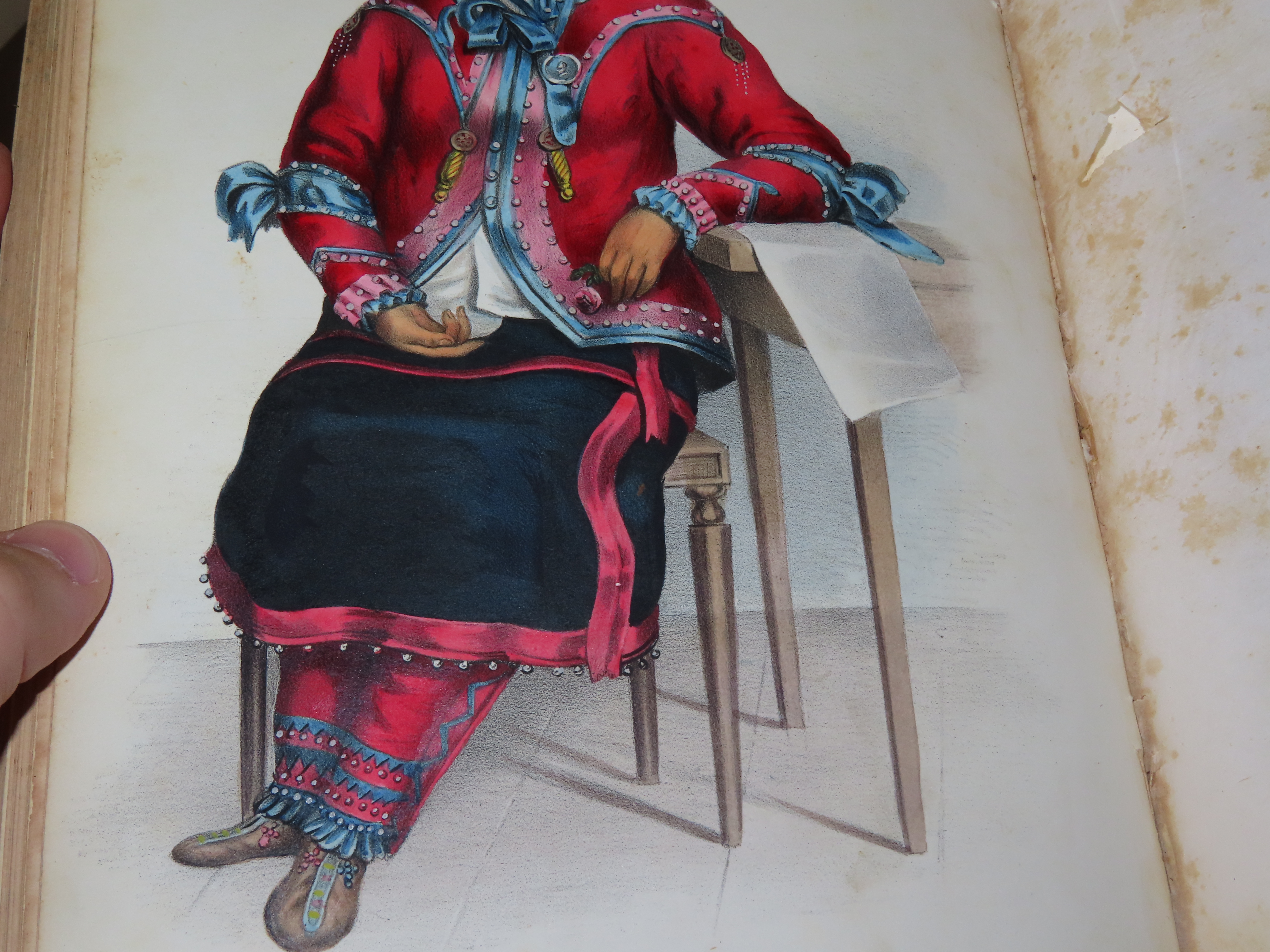 McKenney & Hall’s Indian Tribes of North America, 1st Octavo Edition (1848–1850). Complete 3-Volume Set Featuring Hand-Colored Lithographic