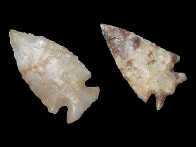 Lot of Two Rockwall Points, Found on the J.J. Currie Ranch, Palo Duro Canyon, Randall Co., Texas
