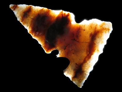 1 1/8" Washita Bird Point, Found on the Matador Ranch, Punta de Agua Creek, Hartley Co., Texas