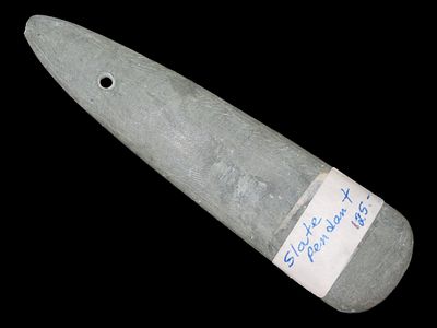 4 5/8" Slate Pendant, Found in Ohio