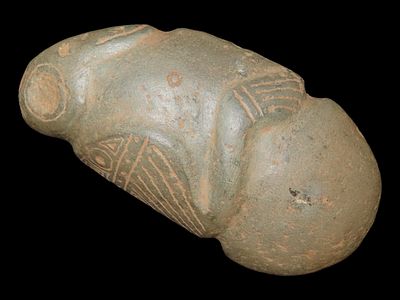 7 5/8" x 4 1/4" Avian Hardstone Ta&iacute;no Carving, Hispaniola Origin, Ex. Sadofski Collection 