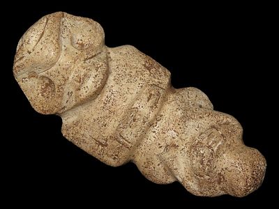4 7/16" Ta&iacute;no Stone Human Effigy, Pre-Columbian, Circa 1200-1500, Florida Estate, Ex. Larry Roberts