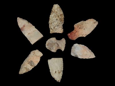 Lot of 7 Archaic/Woodland Points, DeKalb Co., Illinois