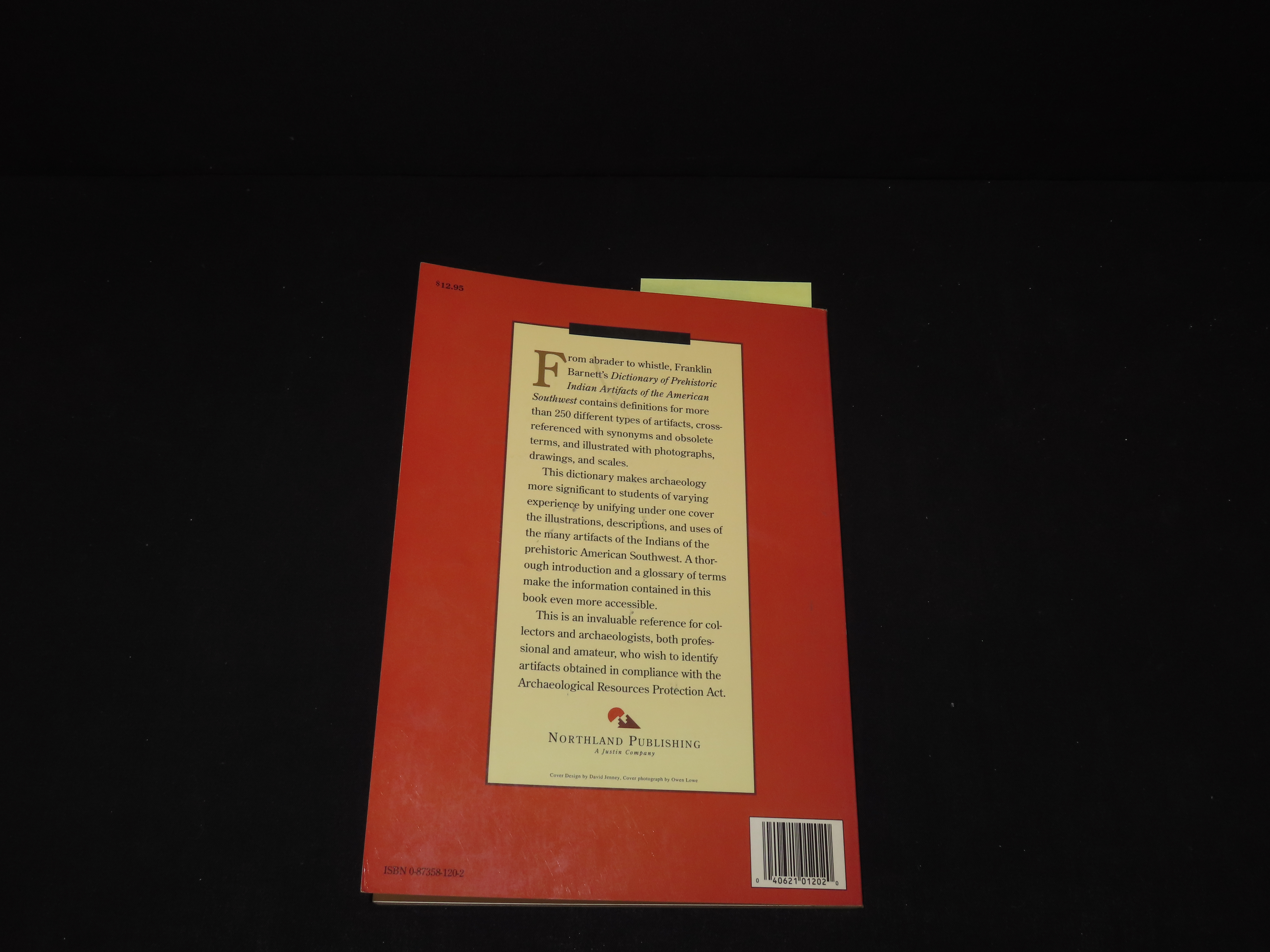 DICTIONARY OF PREHISTORIC INDIAN ARTIFACTS OF THE AMERICAN SOUTHWEST