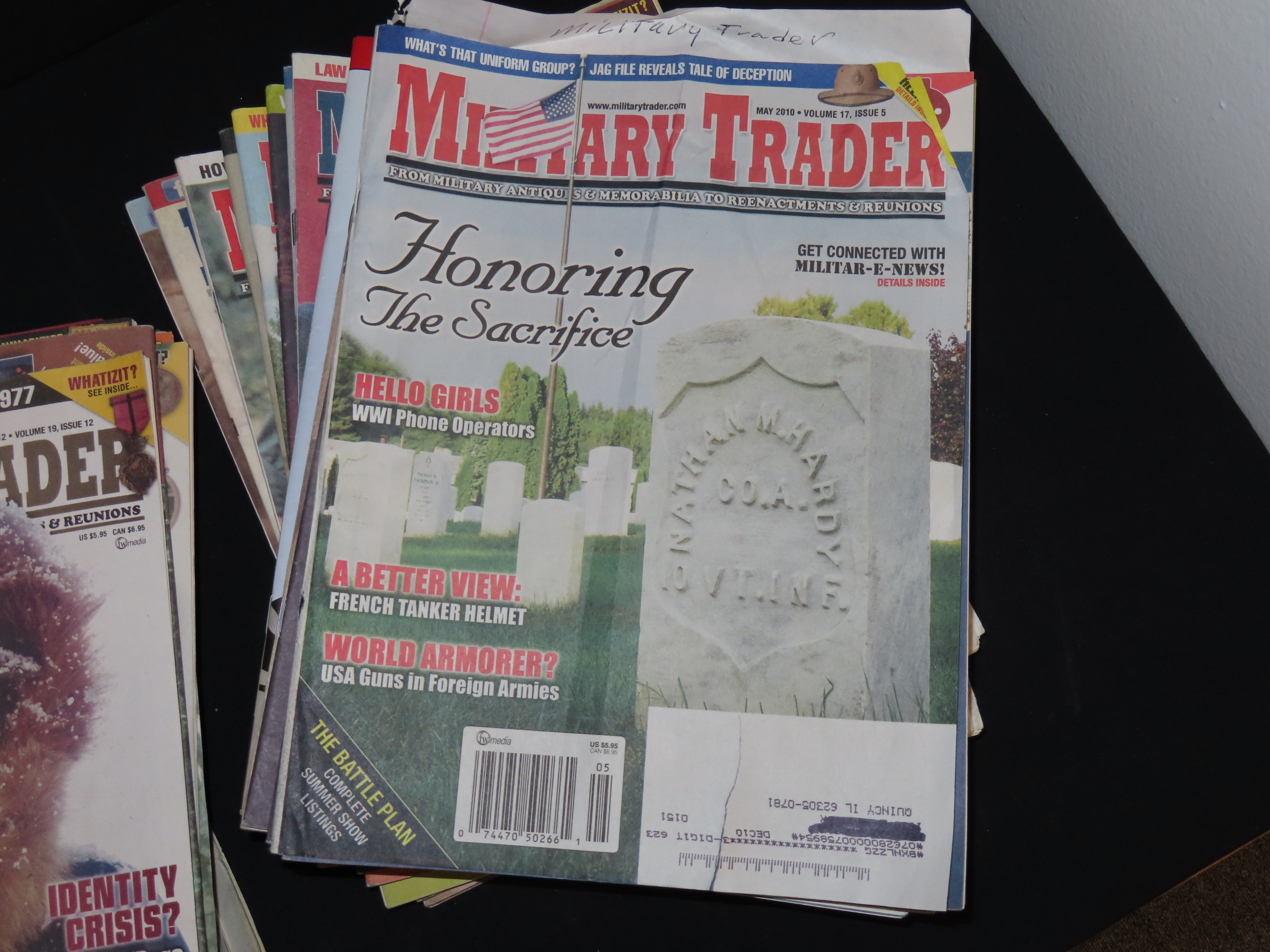 MILITARY TRADE, FROM MILTARY ANTIQUES AND MEMORABILIA TO REENACTMENTS AND REUNIONS, MULITABLE MAGAZINE