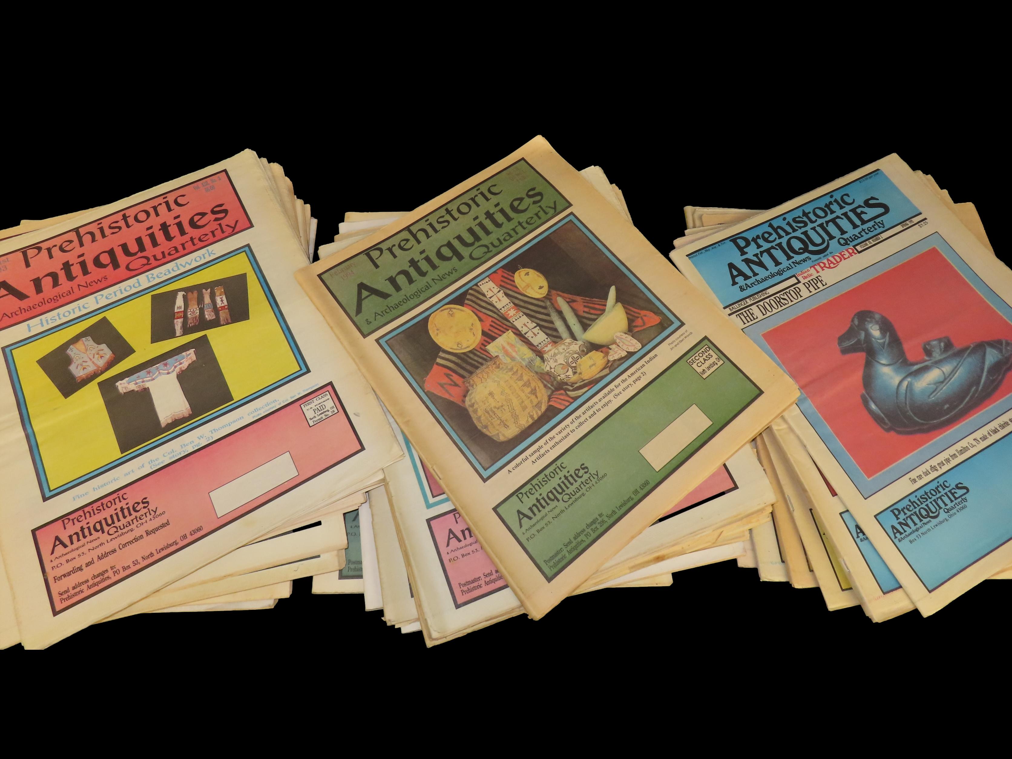 PREHISTORIC ANTIQUITIES AND ARCHAEOLOGICAL NEWS, LOT OF MULTIPLE NEWSPAPERS