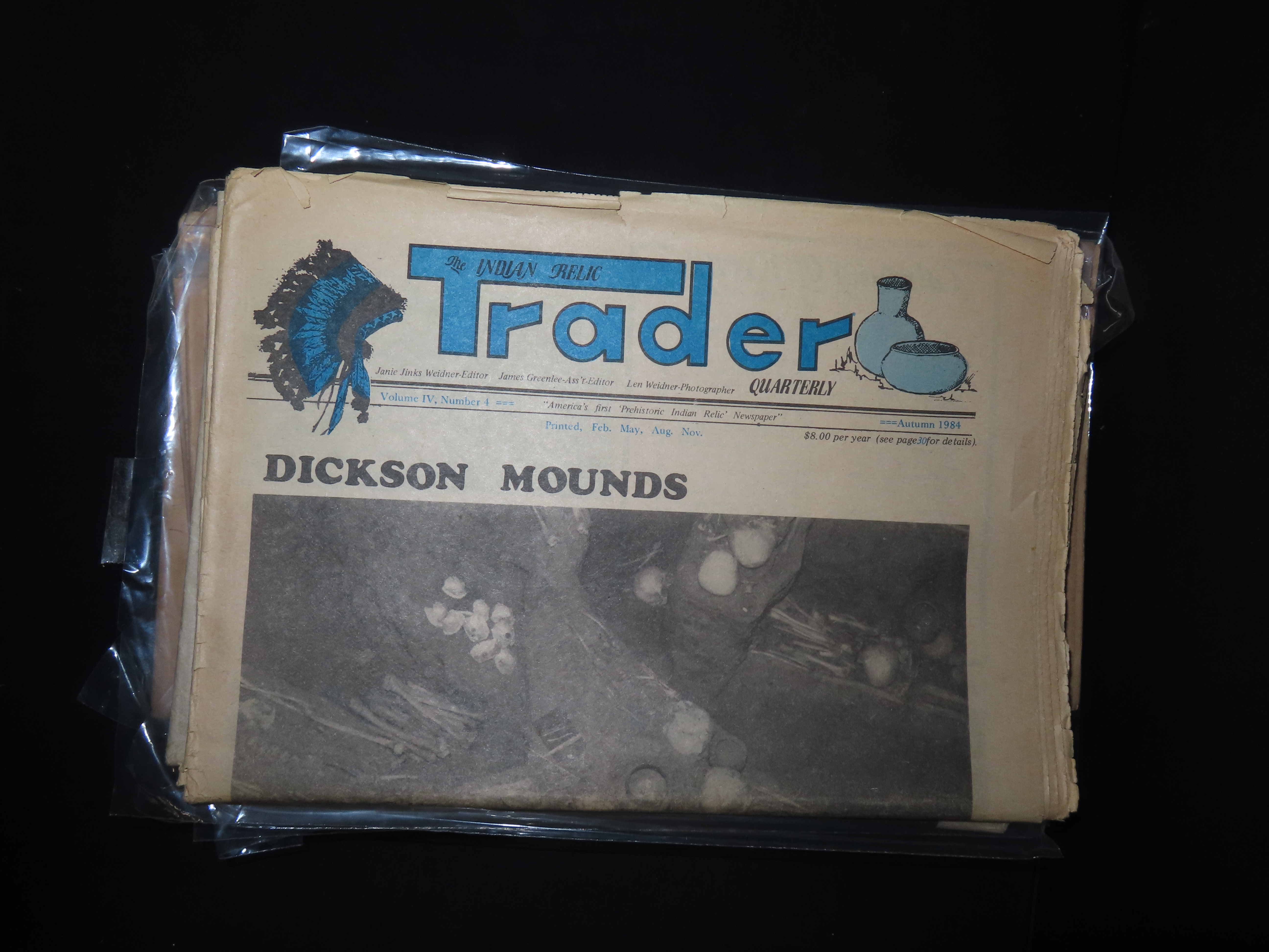THE INDIAN RELIC TRADER AND ARCHAEOLOGICAL NEWS QUARTERL, LOT OF MULTIPLE NEWSPAPERS